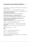 Corrections General Review &lpar;Week 7&rpar; Questions With Correct Answers