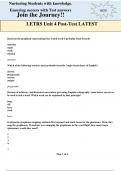 LETRS Unit 4 Post-Test LATEST &vert; FULLY SOLVED &lpar;PROFESSOR VERIFIED&rpar; &vert; ALREADY GRADED A&plus;