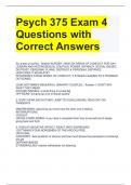 Psych 375 Exam 4 Questions with Correct Answers 