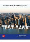 Test Bank for Financial Markets And Institutions 6th Edition Anthony Saunders. All chapters Complete Guide A+