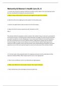 Maternity & Women’s Health Care Ch. 8 Download To Score An A+