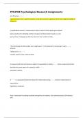 PYC3704 Psychological Research Assignments Fully Solved Solution Graded A+