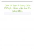 CWV 101 Topic 5 Quiz &sol; CWV 101 Topic 5 Quiz &ndash; Q&rsquo;s And A&rsquo;s latest 2024