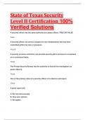 State of Texas Security Level II Certification 100&percnt; Verified Solutions