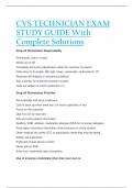 CVS TECHNICIAN EXAM STUDY GUIDE With Complete Solutions