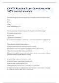 CAHTA Practice Exam Questions with 100% correct answers