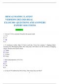 HESI A2 MATHS 2 LATEST  VERSIONS 2023-2024 REAL  EXAM 300+ QUESTIONS AND ANSWERS  EXPERT SOLUTIONS