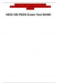HESI OB PEDS EXAM TEST BANK  QUESTIONS WITH ANSWERS 2023 LATEST  UPDATE
