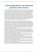 Contracting Officer warrant board 