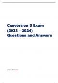   Conversion 5 Exam  &lpar;2023 &ndash; 2024&rpar;  Questions and Answers 