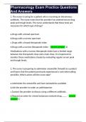 Pharmacology Exam Practice Questions And Answers 