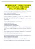 BIOL200 SIMUTEXT QUESTIONS AND ANSWERS| CERTIFIED  QUALITY GRADED A+ 