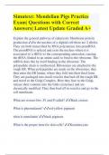 Simutext: Mendelian Pigs Practice  Exam| Questions with Correct  Answers| Latest Update Graded A+