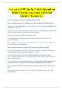 FULL&semi;&semi; STARGUARD Bundled Exams 2024&sol;2025 Questions with Complete Solutions&period;&period;&period;Grade A&plus;