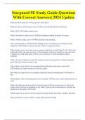 Starguard 5E Study Guide Questions  With Correct Answers&vert; 2024 Update 