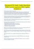 Starguard 5E Study Guide Questions  With Correct Answers&vert; 2024 Update  Graded A&plus; 