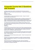 Corporals Course test 2 Questions with Answers 