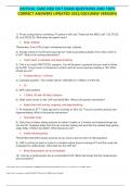 CRITICAL CARE HESI EXIT EXAM QUESTIONS AND 100% CORRECT ANSWERS UPDATED 2022/2023(NEW VERSION