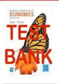 Test BANK FOR  Essential Foundations of Economics, 9th Edition By Robin Bade, Michael Parkin Chapter 1-12. Newest Version. COMPLETE DOWNLOAD.  ISBN-10-013581426X. ISBN-13-978-0135814260
