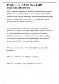 CCRN PRACTICE EXAM QUESTIONS and ANSWERS LATEST 2024