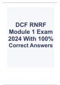 DCF RNRF Module 1 Exam 2024 With 100% Correct Answers