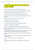 Child Development Exam Guide with Latest Update