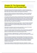 Chapter 23&colon; The Gynecologic Examination and Prenatal Care