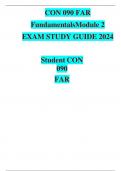 CON 090 FAR FundamentalsModule 2 EXAM STUDY GUIDE 2024