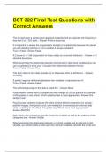 BST 322 Final Test Questions with Correct Answers 