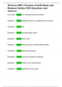 McGraw-Hill's Taxation of Individuals and Business Entities 2024 Questions And Answers 