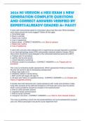 2024 NS VERSION 4 HESI EXAM 5 NEW GENERATION COMPLETE QUESTIONS AND CORRECT ANSWERS VERIFIED BY EXPERTS-ALREADY GRADED A&plus; PASS&excl;&excl;&excl;
