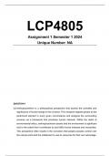 LCP4805 Assignment 1 Solutions Semester 1 2024
