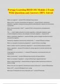 Portage Learning BIOD 101 Module 2 Exam With Questions and Answers 100% Solved