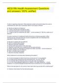 A package deal for HESI RN Health Assessment Questions and answers 100&percnt; verified&period;