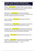 Florida Laws & Rules &lpar;Dental Exam ADEX CDCA&rpar; Questions And Answers 