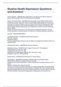Shadow Health Depression Questions and Answers&excl;