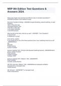 NRP 8th Edition Test Questions & Answers 2024&period;