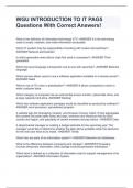 WGU INTRODUCTION TO IT PAG5 Questions With Correct Answers&excl;