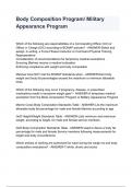 Body Composition Program&sol; Military Appearance Program with complete solution 