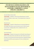 ITS DEVICE CONFIGURATION AND  MANAGEMENT EXAM &vert; QUESTIONS &  ANSWERS &lpar;VERIFIED&rpar; &vert; LATEST  UPDATE &vert; GRADED A&plus;