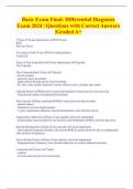  Basic Exam Final&colon; Differential Diagnosis Exam 2024 &vert; Questions with Correct Answers  &vert;Graded A&plus; 