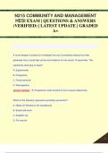 N215 COMMUNITY AND MANAGEMENT  HESI EXAM &vert; QUESTIONS & ANSWERS  &lpar;VERIFIED&rpar; &vert; LATEST UPDATE &vert; GRADED  A&plus;
