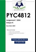 PYC4812 Assignment 1 (QUALITY ANSWERS) 2024