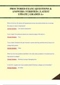 PROCTORED EXAM &vert; QUESTIONS &  ANSWERS &lpar;VERIFIED&rpar; &vert; LATEST  UPDATE &vert; GRADED A&plus;PROCTORED EXAM &vert; QUESTIONS &  ANSWERS &lpar;VERIFIED&rpar; &vert; LATEST  UPDATE &vert; GRADED A&plus;