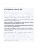 ASWB LMSW Exam (Full) With Latest Set Questions and Answers (A+ GRADED 100% VERIFIED)