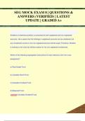 SEG MOCK EXAM 8 &vert; QUESTIONS &  ANSWERS &lpar;VERIFIED&rpar; &vert; LATEST  UPDATE &vert; GRADED A&plus;