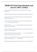 HERB 101 Final Exam Questions and  Answers 100&percnt; Verified 