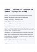  Anatomy and Physiology for Speech, Language, and Hearing Exam Questions and Answers Latest Update (A+ GRADED)