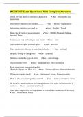 WGU C207 Exam Questions With Complete Answers