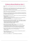 Evidence Based Medicine